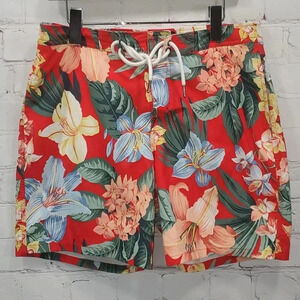 Abercrombie & Fitch Hawaiian Tropical Swim Lined Trunks Mens Size 30